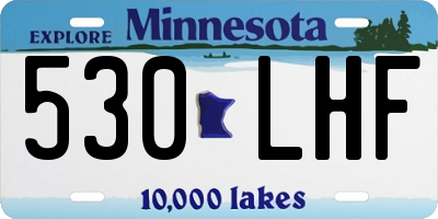 MN license plate 530LHF