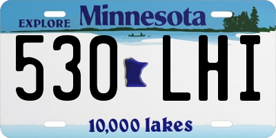 MN license plate 530LHI
