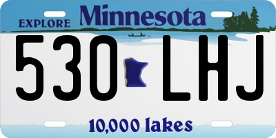 MN license plate 530LHJ