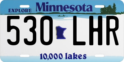 MN license plate 530LHR