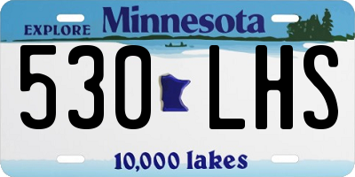 MN license plate 530LHS