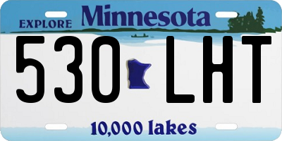 MN license plate 530LHT