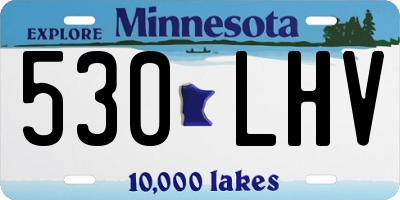 MN license plate 530LHV