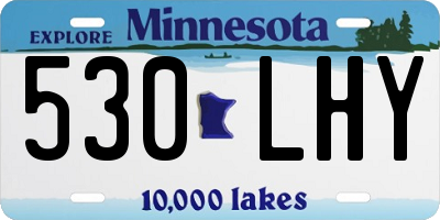MN license plate 530LHY