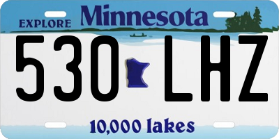 MN license plate 530LHZ
