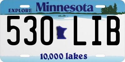 MN license plate 530LIB