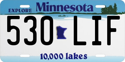 MN license plate 530LIF