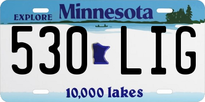 MN license plate 530LIG
