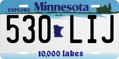 MN license plate 530LIJ