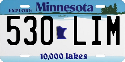 MN license plate 530LIM