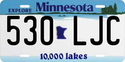 MN license plate 530LJC