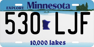 MN license plate 530LJF
