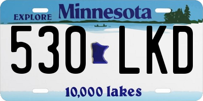 MN license plate 530LKD