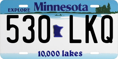 MN license plate 530LKQ