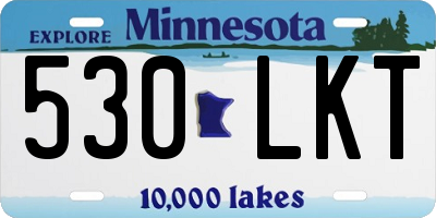 MN license plate 530LKT