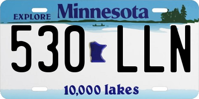 MN license plate 530LLN