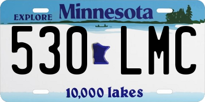 MN license plate 530LMC