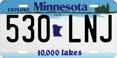 MN license plate 530LNJ