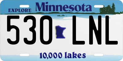 MN license plate 530LNL