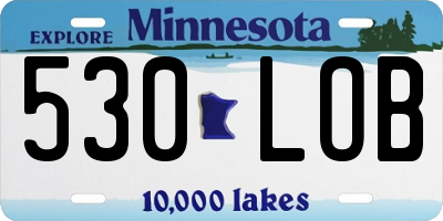 MN license plate 530LOB