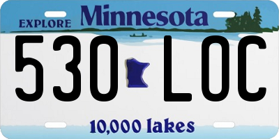 MN license plate 530LOC