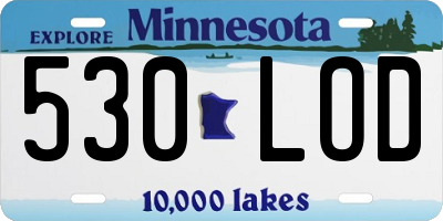 MN license plate 530LOD