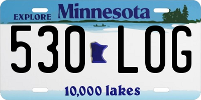 MN license plate 530LOG