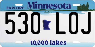 MN license plate 530LOJ