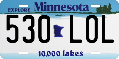 MN license plate 530LOL