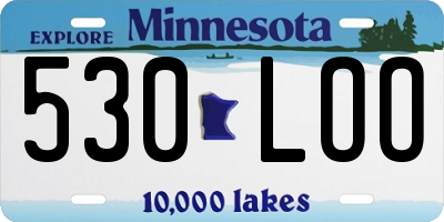 MN license plate 530LOO