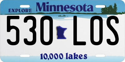 MN license plate 530LOS