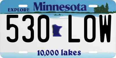 MN license plate 530LOW