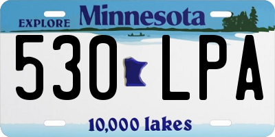 MN license plate 530LPA