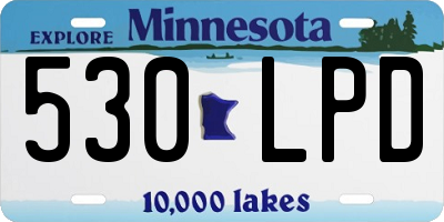 MN license plate 530LPD
