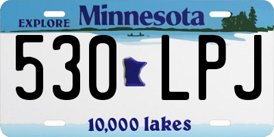 MN license plate 530LPJ