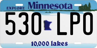 MN license plate 530LPO