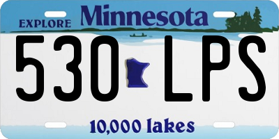 MN license plate 530LPS