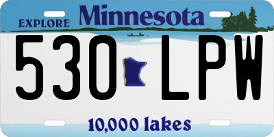 MN license plate 530LPW