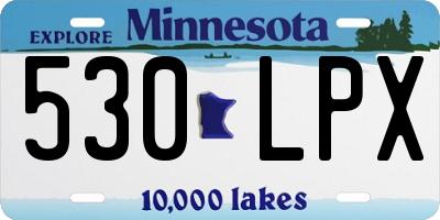MN license plate 530LPX