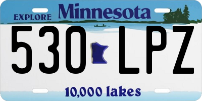 MN license plate 530LPZ