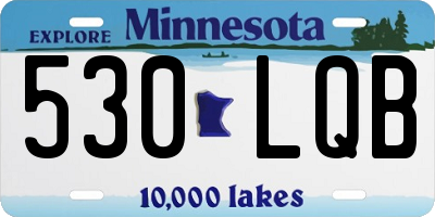 MN license plate 530LQB