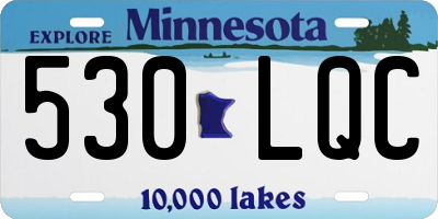 MN license plate 530LQC