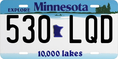 MN license plate 530LQD