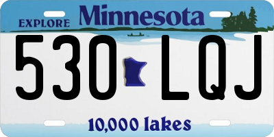 MN license plate 530LQJ
