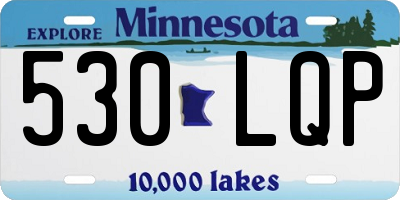 MN license plate 530LQP
