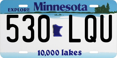 MN license plate 530LQU