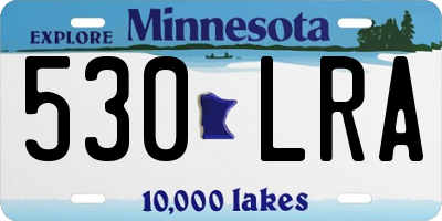 MN license plate 530LRA