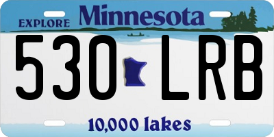 MN license plate 530LRB
