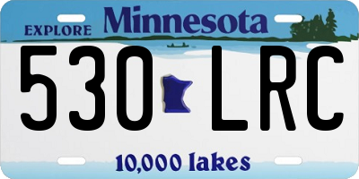 MN license plate 530LRC