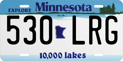 MN license plate 530LRG